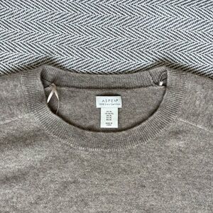 Aspen 100% Cashmere 2-Ply Beige Long Sleeve Sweater XL